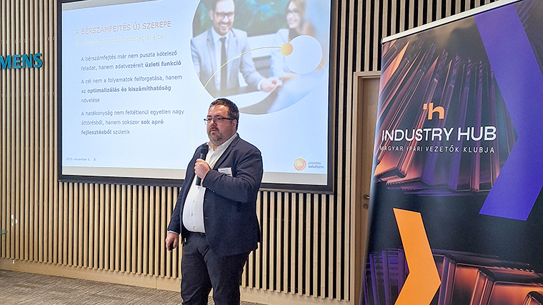 Attila Sólyom, PS Digital Transformatioal Director, at the Industrial HR Conference,